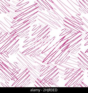 Soundwave seamless pattern. Curve waves background. Repeated texture in doodle style for fabric, wrapping paper, wallpaper, tissue. Vector illustratio Stock Vector