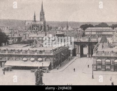 Nancy's superb place stanislas with the Porte Royale. Meurthe-et-Moselle. France (1923) Stock Photo