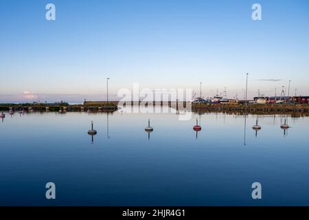 An ocean bay in beautiful sunset light. Picture from the Baltic Sea island of Oland Stock Photo