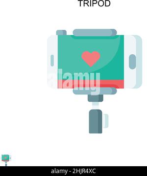 Tripod Simple vector icon. Illustration symbol design template for web mobile UI element. Stock Vector