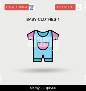Baby-clothes-1 Simple vector icon. Stock Vector