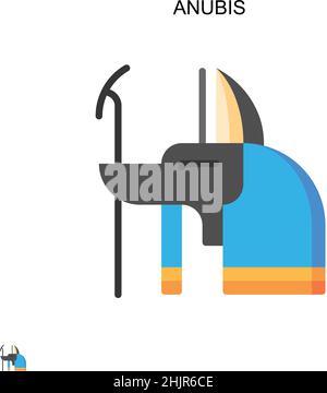 Anubis Simple vector icon. Illustration symbol design template for web mobile UI element. Stock Vector