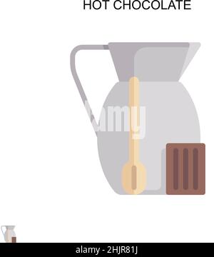 Hot chocolate Simple vector icon. Illustration symbol design template for web mobile UI element. Stock Vector