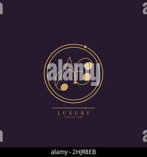 Unique modern AE Letter Business Logo Design Alphabet Icon Vector Symbol. Creative elegant letter logo template. Stock Vector