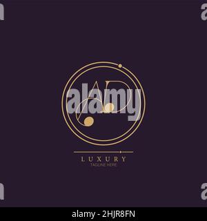 Unique modern AD Letter Business Logo Design Alphabet Icon Vector Symbol. Creative elegant letter logo template. Stock Vector