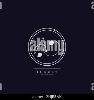 Unique modern AO Letter Business Logo Design Alphabet Icon Vector Symbol. Creative elegant letter logo template. Stock Vector