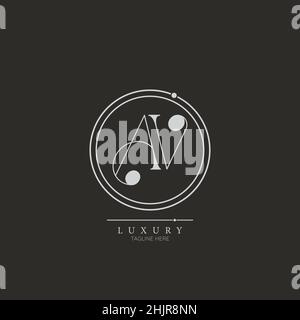 Unique modern AV Letter Business Logo Design Alphabet Icon Vector Symbol. Creative elegant letter logo template. Stock Vector
