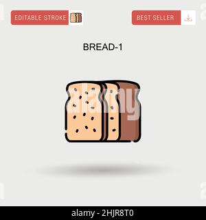 Bread-1 Simple vector icon. Stock Vector