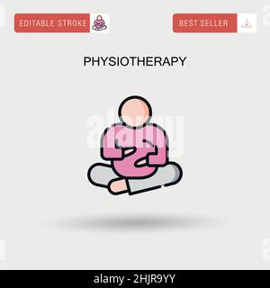 Physiotherapy Simple vector icon. Stock Vector