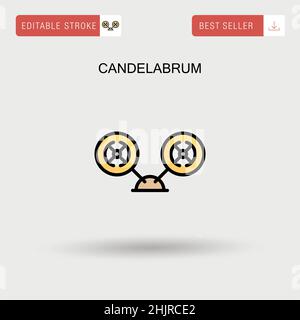 Candelabrum Simple vector icon. Stock Vector