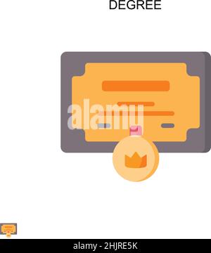 Degree Simple vector icon. Illustration symbol design template for web mobile UI element. Stock Vector