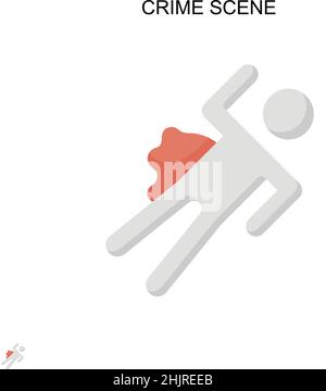 Crime scene Simple vector icon. Illustration symbol design template for web mobile UI element. Stock Vector