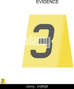 Evidence Simple vector icon. Illustration symbol design template for web mobile UI element. Stock Vector