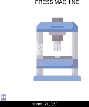 Press machine Simple vector icon. Illustration symbol design template for web mobile UI element. Stock Vector