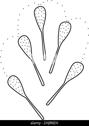Hand drawn vector illustration of circus juggler mace in doodle style. Cute illustration of a circus equipment on a white background in doodle style Stock Vector
