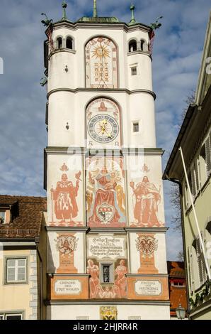 Wangen Im Allgäu is a small but beautiful upcoming tourist destination that is worth a visit. Stock Photo