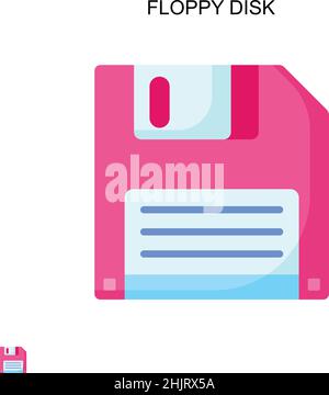 Floppy disk Simple vector icon. Illustration symbol design template for web mobile UI element. Stock Vector