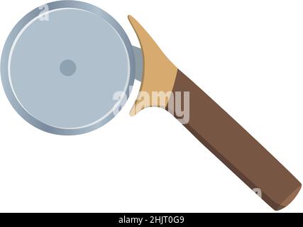 Realistic pizza knife isolated on white background - Vector illustration Stock Vector
