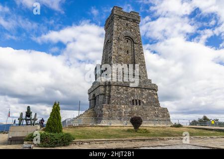 Monument of Freedom dedicated to Battle of Shipka Pass on Stoletov peak on Shipka Pass in Balkan Mountains range, Bulgaria Stock Photo