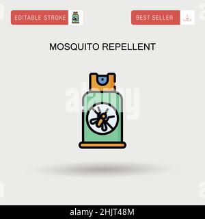 Mosquito repellent Simple vector icon. Stock Vector