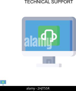 Technical Support Simple vector icon. Illustration symbol design template for web mobile UI element. Stock Vector