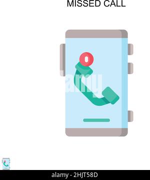 Missed call Simple vector icon. Illustration symbol design template for web mobile UI element. Stock Vector