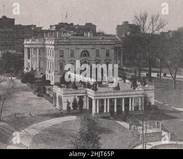 White House, home of the Presidents of the United States. Washington DC (1923) Stock Photo