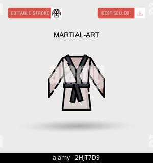 Martial-art Simple vector icon. Stock Vector