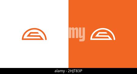 Simple and unique letter S initial dome logo design Stock Vector