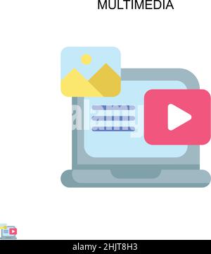 Multimedia Simple vector icon Stock Vector Image & Art - Alamy