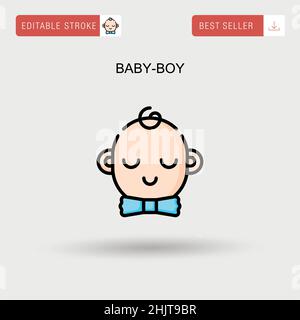 Baby-boy Simple vector icon. Stock Vector