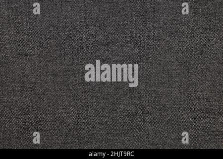 Dark gray linen fabric texture close up Stock Photo