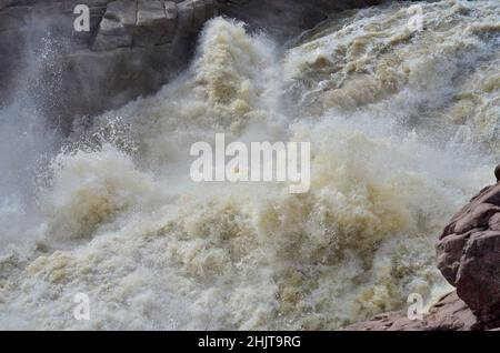 Power of water, Augrabies waterfall on Oranje river. South Africa Stock Photo