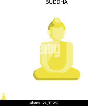 Buddha Simple vector icon. Illustration symbol design template for web mobile UI element. Stock Vector