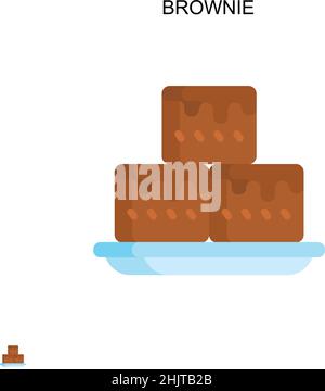 Brownie Simple vector icon. Illustration symbol design template for web mobile UI element. Stock Vector