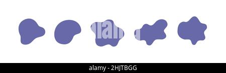 Fluid shape banners set very peri color Stock Vector