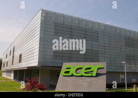Bioggio, Ticino, Switzerland - 25th April 2021 : View of the Acer Europe headquarters building in Bioggio, Switzerland.is a Taiwanese multinational ha Stock Photo