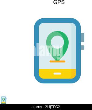 Gps Simple vector icon. Illustration symbol design template for web mobile UI element. Stock Vector