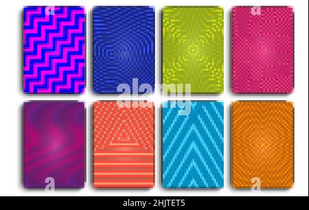 Minimal covers design set. Geometric patterns. Vector template brochures, flyers, presentations, magazine a4 size Stock Vector