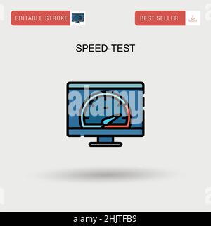 Speed-test Simple vector icon. Stock Vector