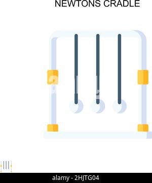 Newtons cradle Simple vector icon. Illustration symbol design template for web mobile UI element. Stock Vector