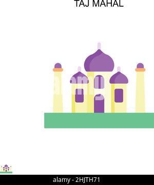 Taj mahal Simple vector icon. Illustration symbol design template for web mobile UI element. Stock Vector