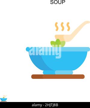 Soup Simple vector icon. Illustration symbol design template for web mobile UI element. Stock Vector