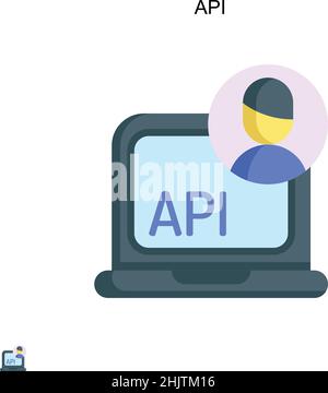 Api Simple vector icon. Illustration symbol design template for web mobile UI element. Stock Vector