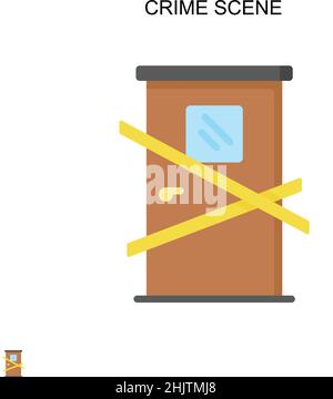 Crime scene Simple vector icon. Illustration symbol design template for web mobile UI element. Stock Vector