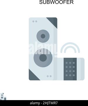 Subwoofer Simple vector icon. Illustration symbol design template for web mobile UI element. Stock Vector