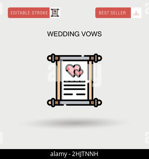 Bride and groom holding hands icon black color vector I flat style ...