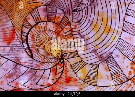 Beautiful Abstract Background Watercolor Illustration Stock Photo