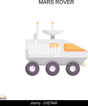 Mars rover Simple vector icon. Illustration symbol design template for web mobile UI element. Stock Vector