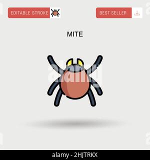 Mite Simple vector icon. Stock Vector